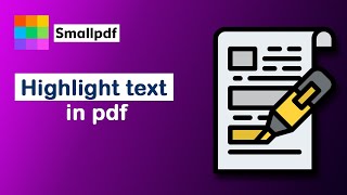 How to Highlight text in pdf file with smallpdf online free [upl. by Madalyn]