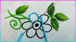 Most Unique And New Flower Flower Design।। Hand Embroidery।। Ah Embroidery 20 [upl. by Evan622]