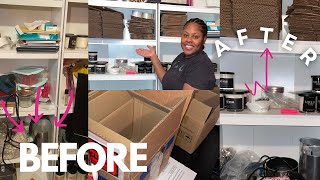 OFFICESTORAGE ROOM ORGANIZATION small space organizing declutter BEFORE amp AFTER candle business [upl. by Etana]