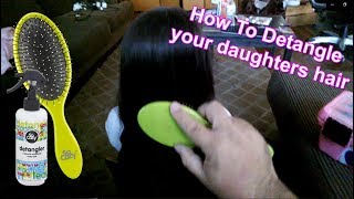 Dads can do Hair How to Detangle your Daughters Hair [upl. by Amron]