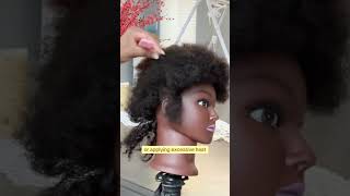 How to braid 4C hair without straightening first 4chair naturalhair [upl. by Depoliti726]