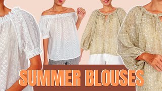 DIY CUTE SUMMER BLOUSES Beginner friendly sewing projects  Step by step sewing tutorial [upl. by Lucy]