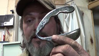 Blacksmithing  Forging A Titanium Skinning Knife [upl. by Stenger726]