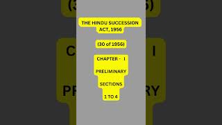 sec 1 to 4 hindu succession actdefinitionssuccessionhindu lawllb syllabusllmyt shorts [upl. by Tarrance236]