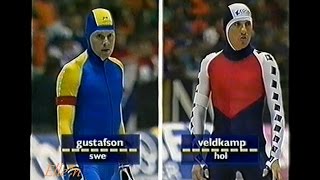 European Championships Heerenveen 1992  1500 m Veldkamp  Gustafson [upl. by Paterson]