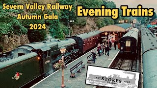 Severn Valley Railway Autumn Steam Gala  Evening Trains [upl. by Zapot454]