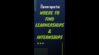 Looking for learnerships and internships Heres where you can find them [upl. by Metzgar]