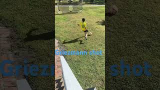 Griezmann shotgoal soccer soccerequipment antoinegriezmann [upl. by Eiramyllek]