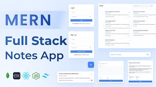 Build a Full Stack Notes App using MERN  MongoDB Express React JS Node JS [upl. by Adnek999]