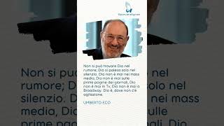 Umberto Eco  Trovare Dio [upl. by Ojyllek]