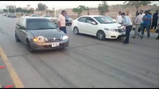 Route 66 Cultus vs Classic Honda City Race Bahria Town Must Watch [upl. by Juieta]