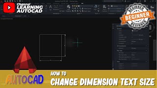 AutoCAD How To Change Dimension Text Size [upl. by Relyt]