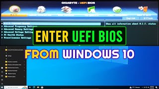 How To Enter UEFI BIOS From Windows 10 [upl. by Hidie]