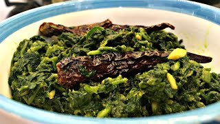 Palong Shaak Bhaja  Bengali Style Spinach StirFry Recipe [upl. by Ecnarretal]