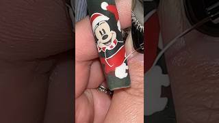 EXQUISITE Mickey and Minnie Christmas Nails ✨🎄😆 [upl. by Nitsrik342]