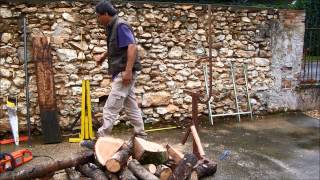 Le MASTER BLOQUE Chevalet pour tronçonnage  saw horse logs cutting holder for wood wwwecotecofr [upl. by Monaco]