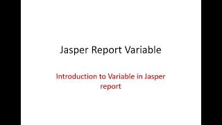 Dev Tips53 Introduction to Variables in Jasper report [upl. by Shaer473]