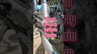 How To Properly Set Chain Tension 420 Chain Motorcycle [upl. by Eylloh]