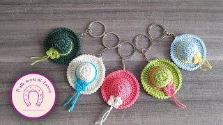 Come Realizzare un CAPPELLINO PORTACHIAVI alluncinetto👒 TUTORIAL [upl. by Alarice]