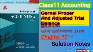 Adjusted Trial Balance Class11Full Solution Notes Asmitas Publication Accounting Chapter 10 [upl. by Kolosick]