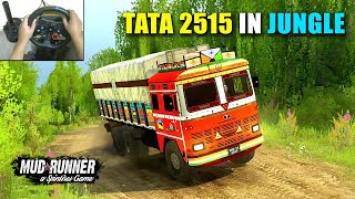 TATA 2515 Indian Truck Delivering Logs 😅 Spintires Mudrunner Aftermath Map 3 [upl. by Ecerahs]