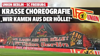 FCUFans mit krasser Choreografie  Union Berlin  SC Freiburg [upl. by Bartolemo]