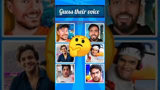 Guess their voice challenge mythpat mrbeast tharabhaijoginder shorts memes quiz guess [upl. by Ydolem]