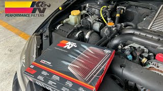 KampN Air filter replacement  Subaru Impreza Wrx 0814 [upl. by Sawyor834]