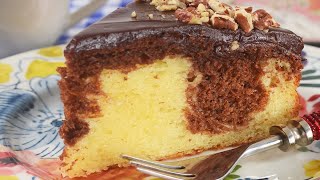 Marble Yogurt Cake Recipe Demonstration  Joyofbakingcom [upl. by Yna]