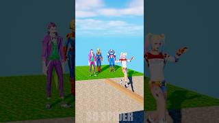 Bridge Challenge Captain America vs Harley Quinn vs Joker spiderman gta [upl. by Nyasuh]