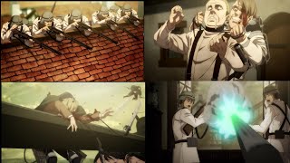 All Paradis Soldiers vs Marley Soldiers Scenes In Episode 76 77 And 78 Attack On Titan [upl. by Orodoet]