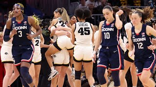 Full final four minutes of Iowas Final Four win over UConn [upl. by Urbani]