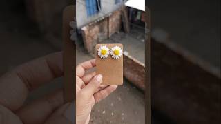 Clay earrings making at home clay diye dul banano clayjewelry jewellery earrings [upl. by Eelrefinnej]