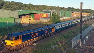 92032 quotIMechE Railway Divisionquot hauling a GBRF charter under the bridge at at tyne yard [upl. by Delorenzo69]