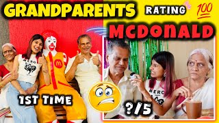 GRANDPARENTS RATING MCDONALDS🤣🍔  Trying for the first time💯  thejathangu😉 [upl. by Shawna]