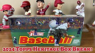 2024 Topps Heritage Baseball Hobby Box Break [upl. by Anaeco840]