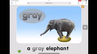 Color GRAY Learning Colors for Kids by Starfall [upl. by Retnuh635]