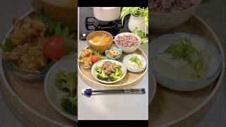 Japanese dinner dinner cooking japanesefood health healthyfood food foodie asmrvideo fyp [upl. by Ahoufe]