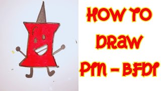 quotEasy StepbyStep Guide Drawing Pin from Battle for Dream Island  BFB BFDIquot [upl. by Nitz]