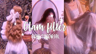 GLAM FILTERS aesthetic PREQUEL edit tutorial🛸🖤 [upl. by Atsirhc]