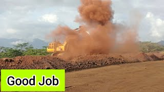 Full Power Komatsu Excavator PC2000 vs Catepillar Truck 777D [upl. by Octavia]