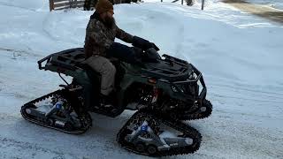 Arctic Cat Alterra 400 on the new RS4 ATV tracks [upl. by Nitsreik]