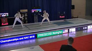 2018 Div I Nationals Womens Foil Gold Dubrovich vs Prescod [upl. by Hirz]