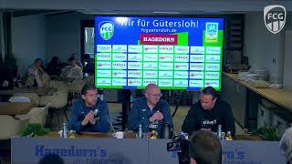 Pressekonferenz nach dem RegionalligaSpiel FC Gütersloh  1 FC Bocholt [upl. by Leinad]