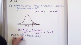 Lesson 15  Finding Probability Using a Normal Distribution Part 4 [upl. by Magavern]