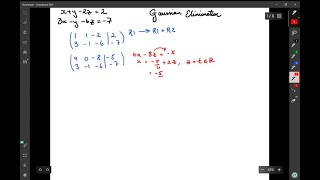 Use Gaussian elimination to find the complete solution to each system of equations or show that no… [upl. by Ellevehs]