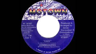 1977 HITS ARCHIVE Easy  Commodores stereo 451 RampB hit [upl. by Acinad]