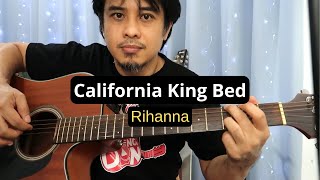 California King Bed Rihanna guitar tutorial with intro plucking [upl. by Adnamas]