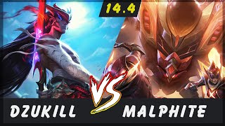 Dzukill  Yone vs Malphite TOP Patch 144  Yone Gameplay [upl. by Mya4]