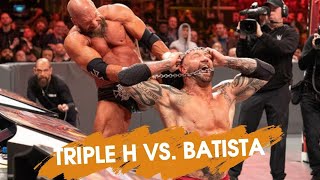 Triple H vs Batista — No Holds Barred Match [upl. by Mil]